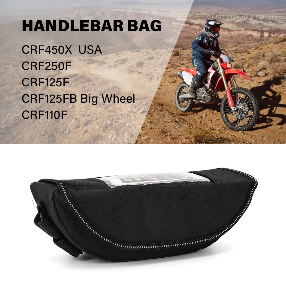 

Motorcycle Accessories Waterproof Bag Storage Handlebar bag Travel Tool bag For Honda CRF450X CRF250F CRF125F CRF125FB CRF110F