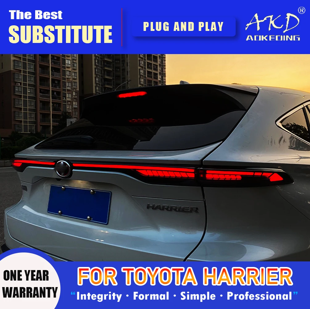 AKD Tail Lamp for Toyota Harrier LED Tail Light 20212022 Harrier Rear
