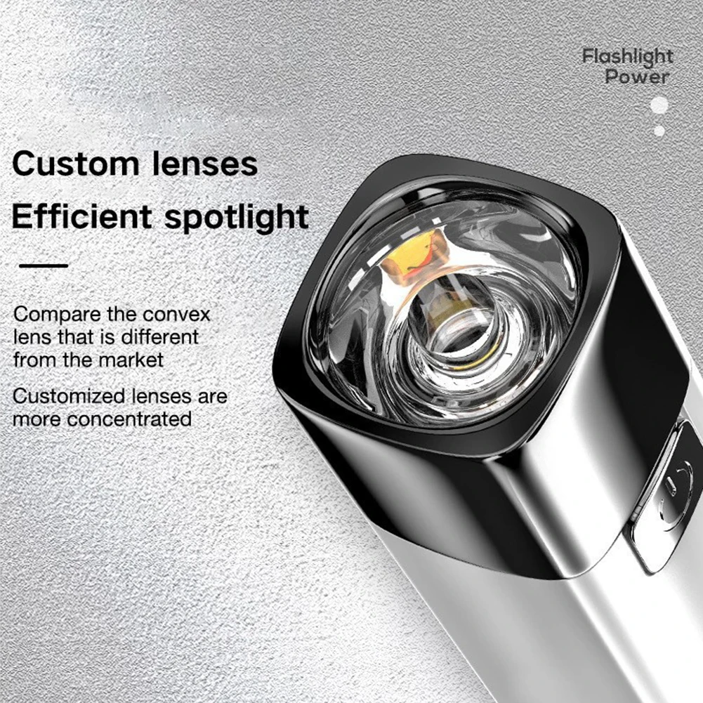 ABS LED Flashlight for Camping Hiking with USB Charging