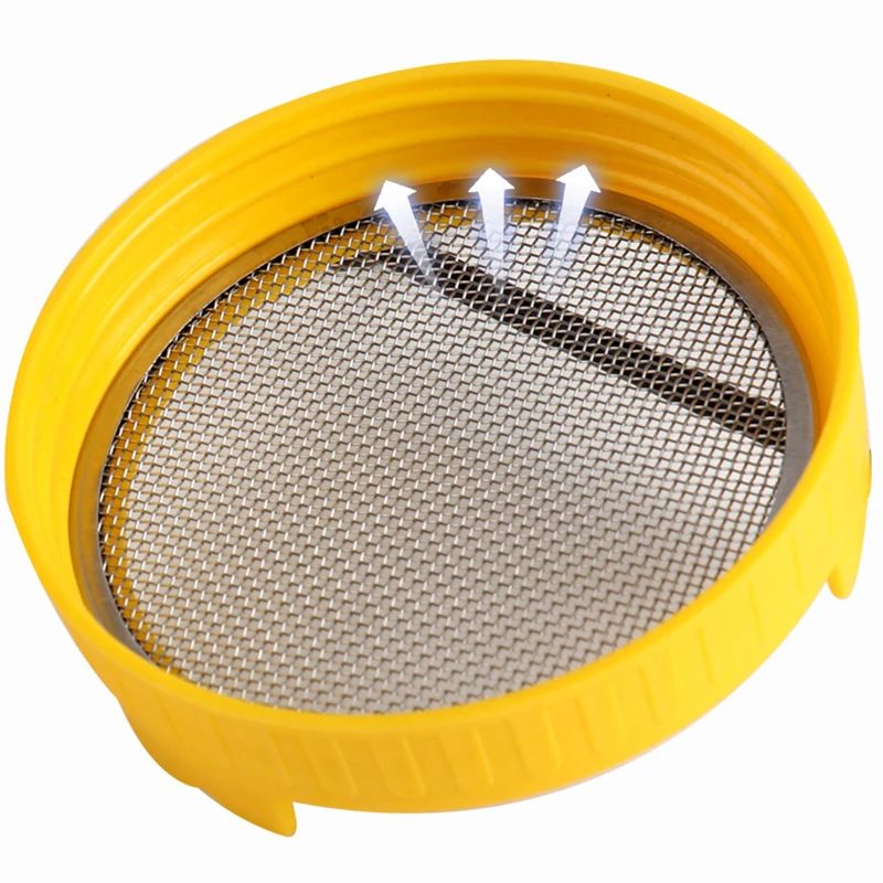 86mm Bean Seed Sprouting Screen Covers Plastic Germination Tray Strainer Mesh Cap Folding Bracket Bean Sprouts Growing Kit