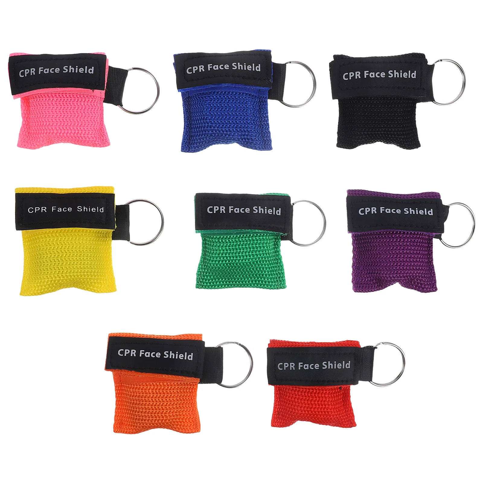First Aid Mask 5/6/8/10pcs Outdoor Emergency Use CPR Mask Face Mask Disposable Travel CPR Keychain Ring