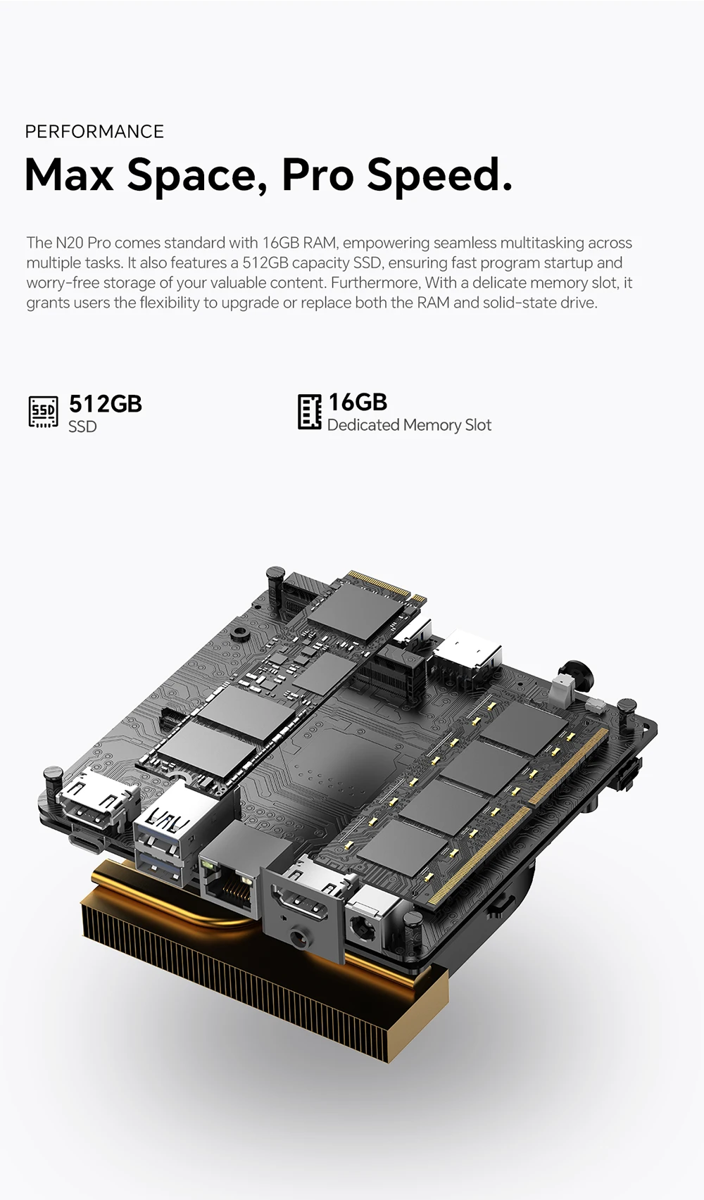 Intel 12世代 AlderLaken95 16GBDDR4 512SSD Mini PC Intel N95 12th Gen Processors DDR4 16GB RAM 256GB/512GB