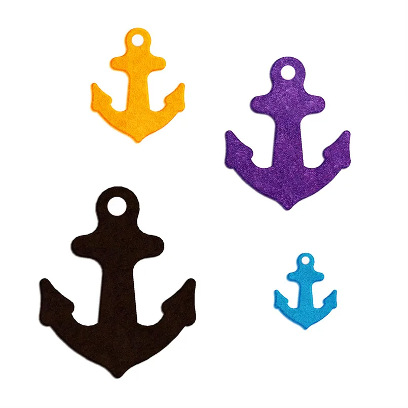 Four Specifications Cartoon Anchor Chain Graphics Ship's Anchor,Plastic Mold,Cake Fondant Tools,Cookie Sushi and Fruits Cutters