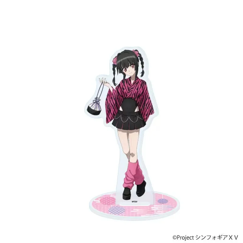 Anime Senki Zessho Symphogear XV Tsubasa Kazanari 기모노 컬렉션 Ver 아크릴 스탠드 모델 플레이트 키체인 데스크 장식