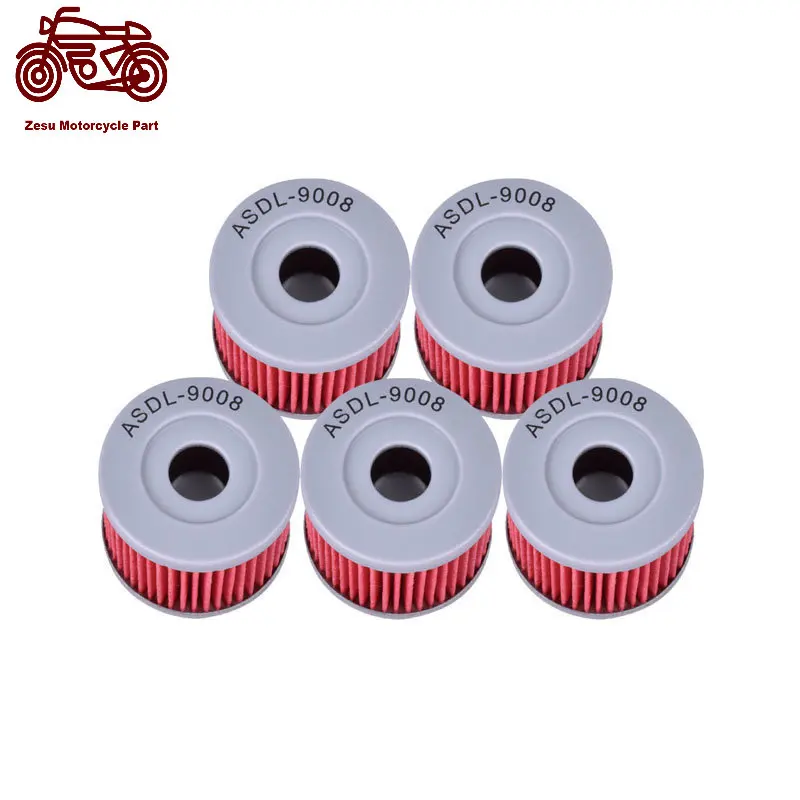 5Pcs Filtro Olio Per Moto Per Suzuki Dr Sp 100 An Cs Dr Gn Gs Gsx-R Gsx-S Gz Sp Tu 125