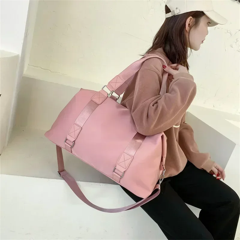 Fashion Large Capacity Sports Gym Bag Solid Color Fitness Portable Yoga Bags Women's Wet Dry Separation Waterproof Luggage Bag 6