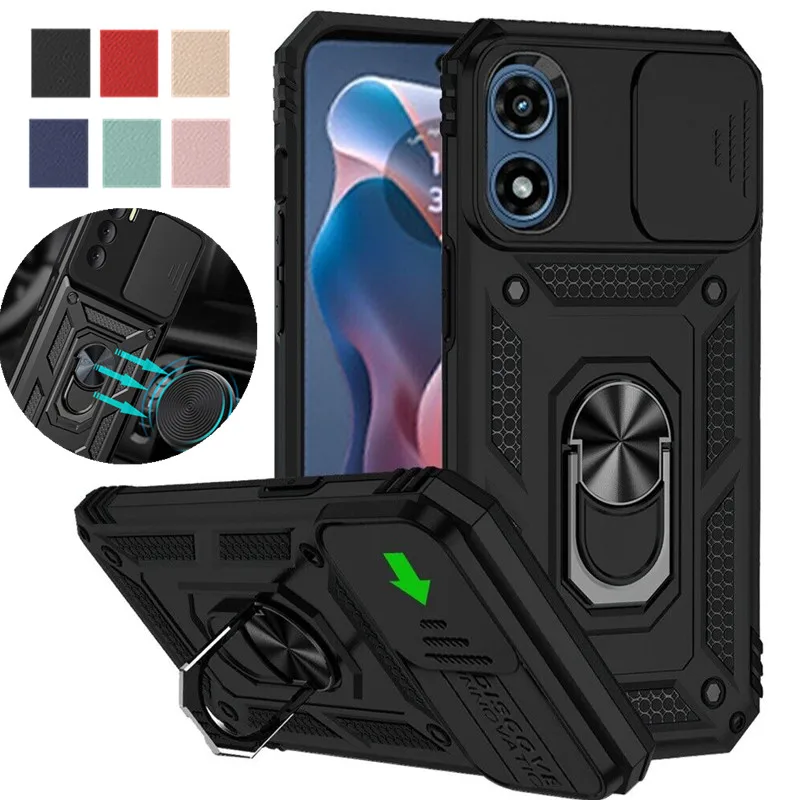 Shockproof Armor Case with Magnetic Ring Holder - Durable Protective Cover