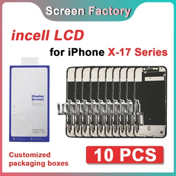 10 Pezzi Display LCD Incell per iPhone X XS XR 11 12 Mini 13 14 Pro Max 15 Plus 16 17, Assemblaggio Digitalizzatore e Sostituzione Touch Screen