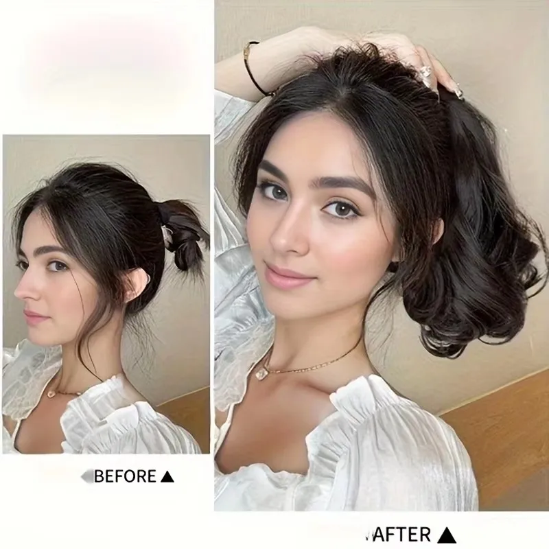 Synthetic Claw Clip In Ponytail Hair Extension 12Inch Short Curly Natural Tail Hair For Women Curly High Ponytail Hair Piece