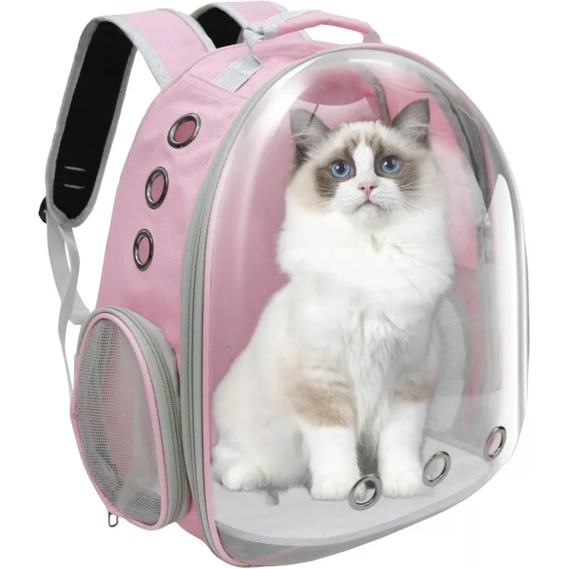 Expandable Pink Pet Backpack 1