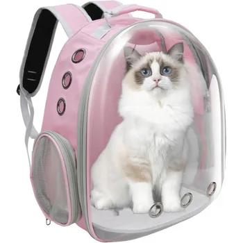 Expandable Pink Pet Backpack 1