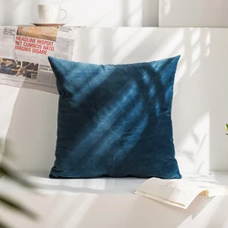 Velvet Decorative Pillow Cover for Sofa - Super Soft Nordic Home Decor Cushion (Peacock Blue)