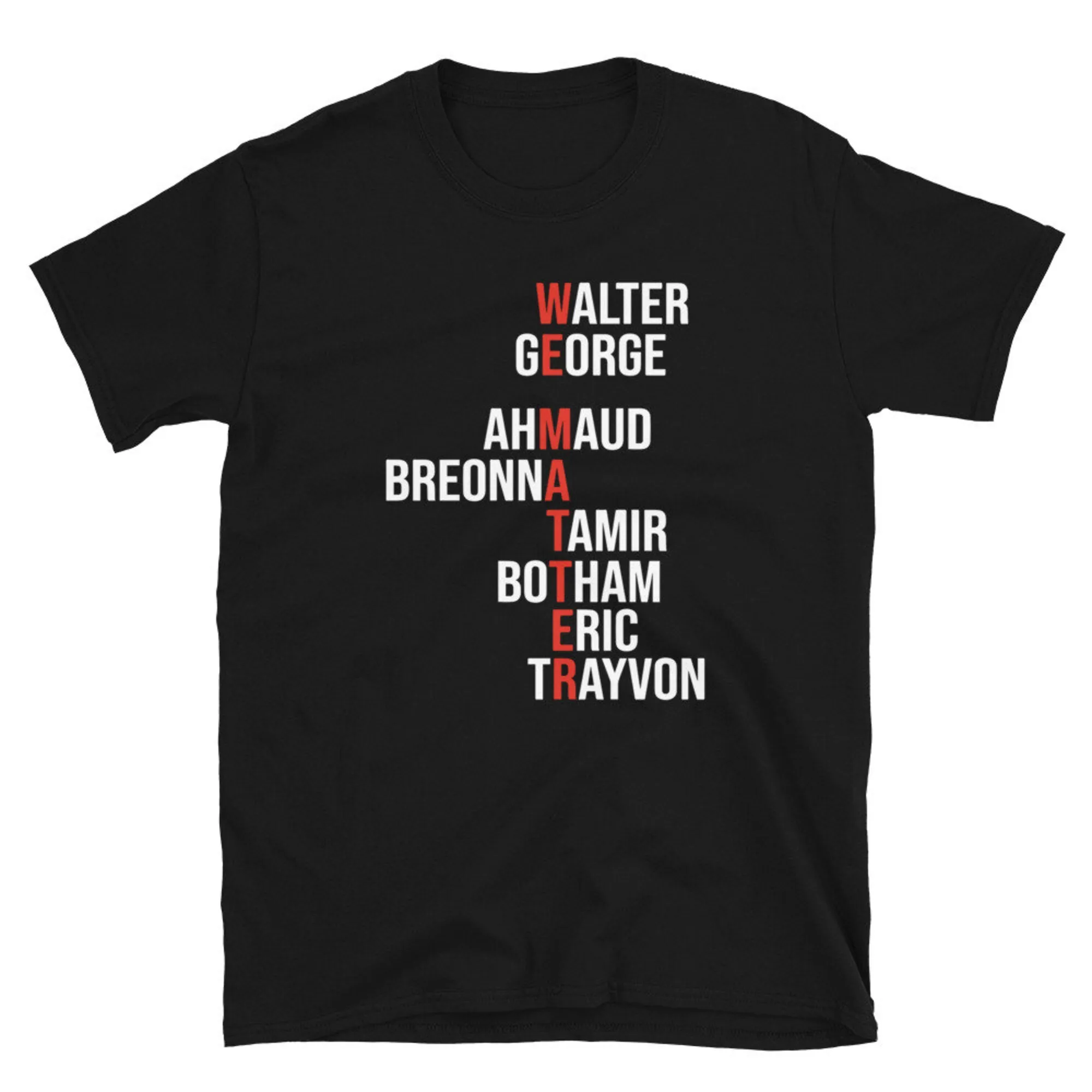 Футболка с надписью «We имеет значение справедливость» для Уолтера Джорджа, ахмода, бревины, тамира, Ботам, Эрик и трайвон