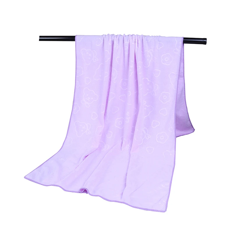 Nano Superfine Fibers Little Bear Print Bath Towels 70*140 Three Seconds Quick-drying Baby Bath Towel Bathroom bath towel,baby towel