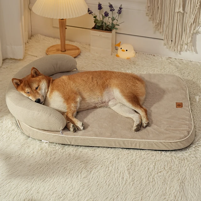 Dog Beds for Medium Large Dogs,Sofa Dog Bed with Pillow,Soft Pet Bed for Support Bolster,Wintert Pet Bed & Non-Slip Bottom Dog Beds for Medium Large Dogs,Sofa Dog Bed with Pillow,Soft Pet Bed for Support Bolster,Wintert Pet Bed & Non-Slip Bottom