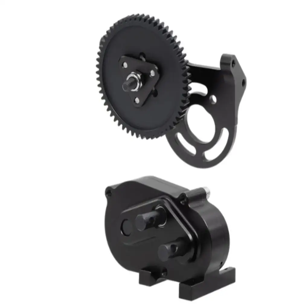 

Коробка передач из алюминиевого сплава для Axial SCX10 RC Car Part, аксессуары для радиоуправляемых автомобилей, запасные части, черная, 1-10 дюймов