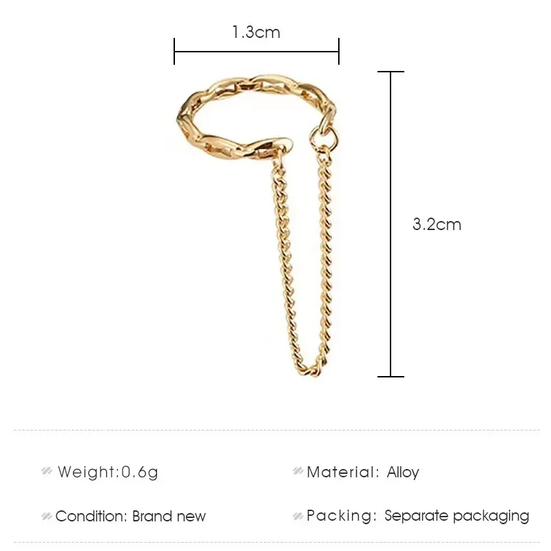 Fake Piercing Earcuff Earrings Chain Tassel Line Woman No Piercing Ear Jewelry 1Pc ear clip earrings,clip earrings,ear clip,ear accessories