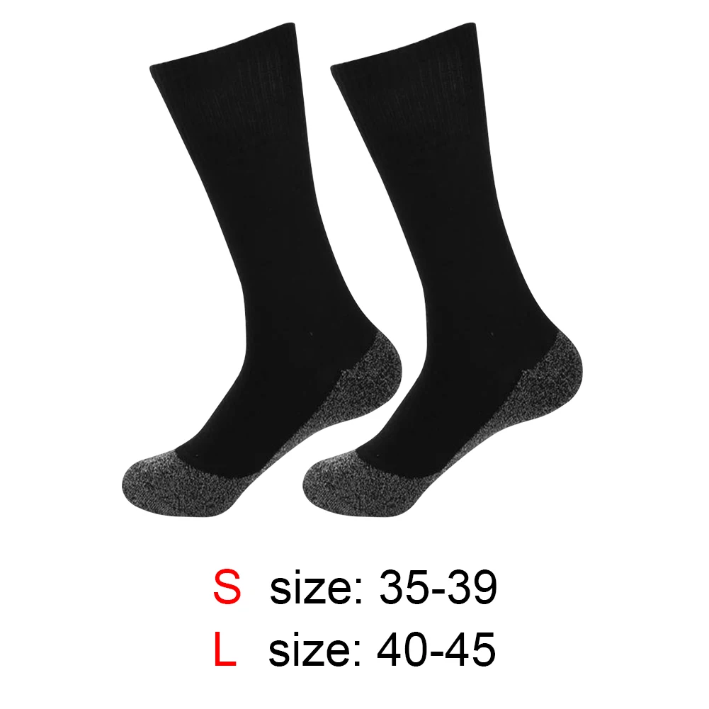 1/2Pair Self-heating Socks Winter Thermal Heated Socks Soft Elastic Thicken Anti-Slip Socks For Women Men Skiing Foot Warmer