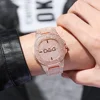 Man's Watch Luxury Full Star Diamonds Calendar Quartz Watches Fashion Rose Gold Stainless Steel Male Hip Hop Large Dial Clock 1