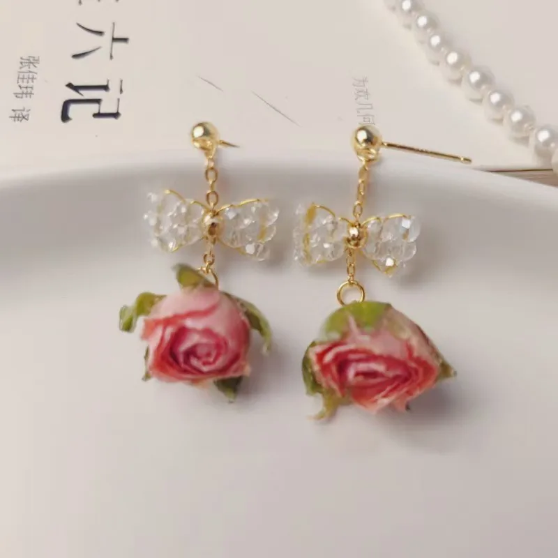 Red Rose Epoxy Resin Earrings Image 14