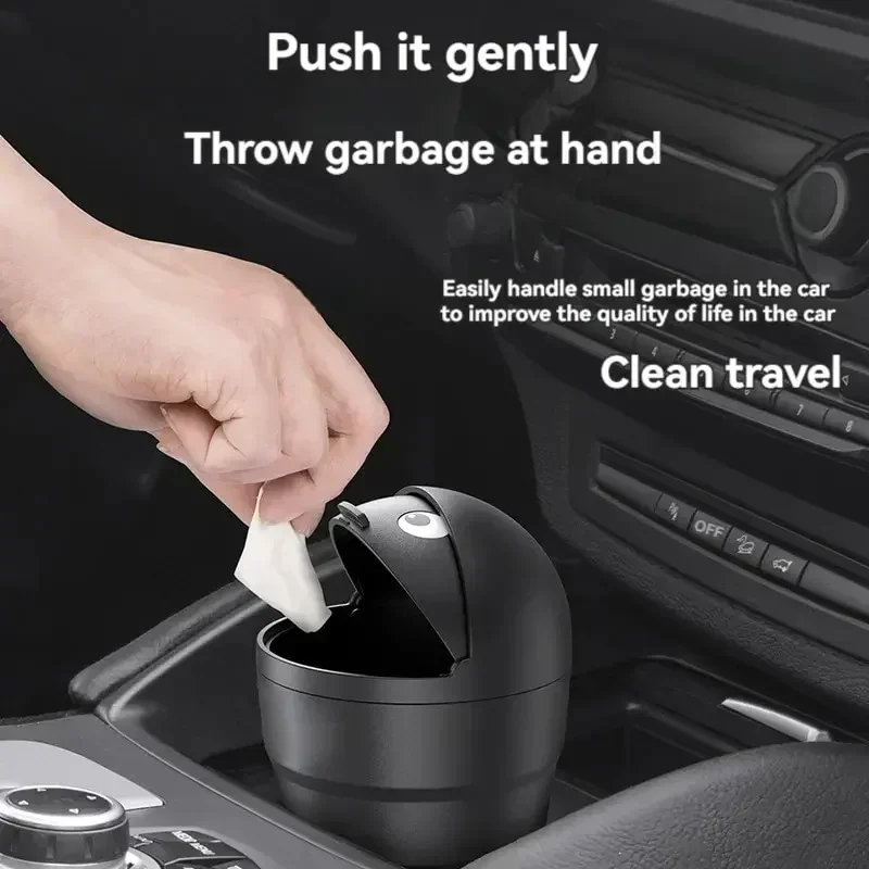 Car cartoon trash can portable garbage can in the carcup-shaped creative cute garbage storage bucket
