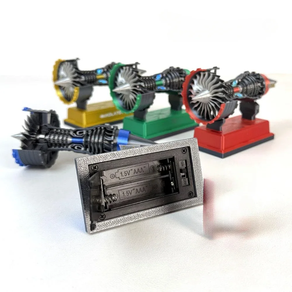 12cm TR900 슈퍼 터보 팬 엔진 미니 모델 키트 모터 기능 전기 버퍼 3D 인쇄 컬렉션 어린이를위한 장난감 소년