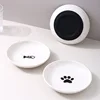 Ceramic Pet Bowl With Silicone Pad for Home Use Fish Bones Cat Claws Food Basin Non Slip Cat Dish Cat Food Tray Pet Feeder