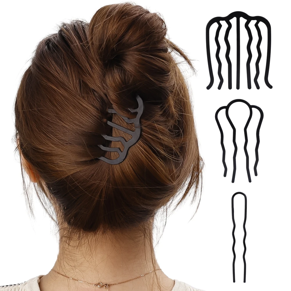 

Korean Style Hairpin Comb U Shape Braiding Twist Fork Curly Hair Clip Fashion Women Styling Tool Hair Sticks Hair Accessories