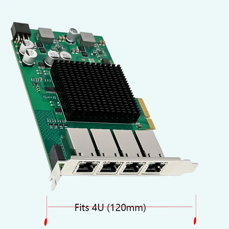 I350AM4 산업용 카메라/Synology NAS용 4포트 기가비트 POE 네트워크 카드 - 필터 내장 PCI-E X4 이더넷 어댑터