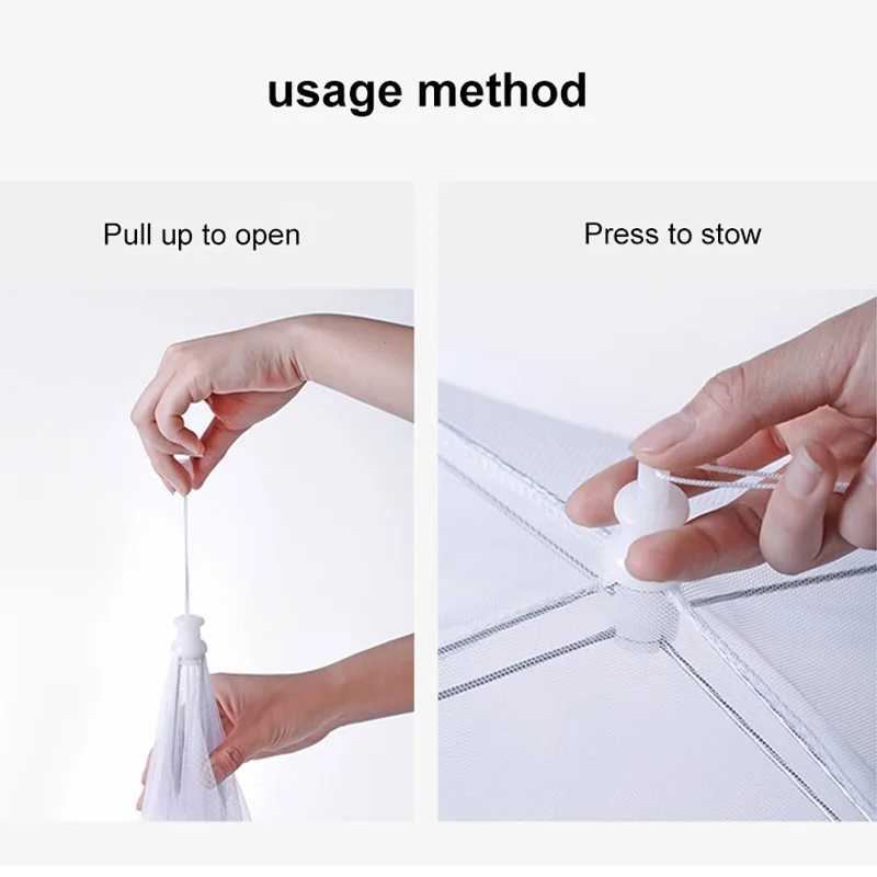 Food Covers Mesh Foldable Kitchen Anti Fly Mosquito Tent Dome Net Umbrella Picnic Protect Dish Cover Kitchen Accessories Tool food cover