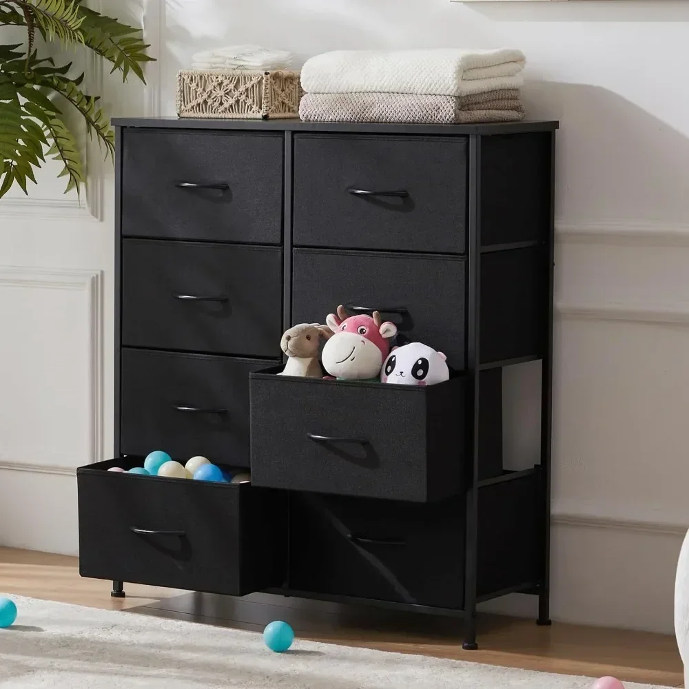 Dressers for Bedroom Furniture Chest of Drawers With Fabric Bins Entryway Women's Furniture Makeup Dressing Table Closet