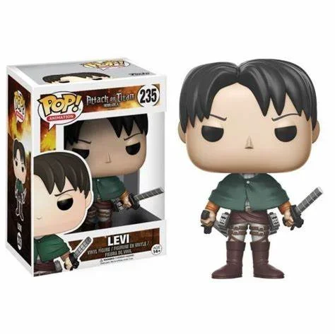 thumbnail image 1 of 2025 Figuras de acción de anime Funko POP Attack On Titan Levi 235# Mikasa Ackermann #21 Figura de vinilo Modelo Colección Juguetes para regalo de niños, 1 of 5