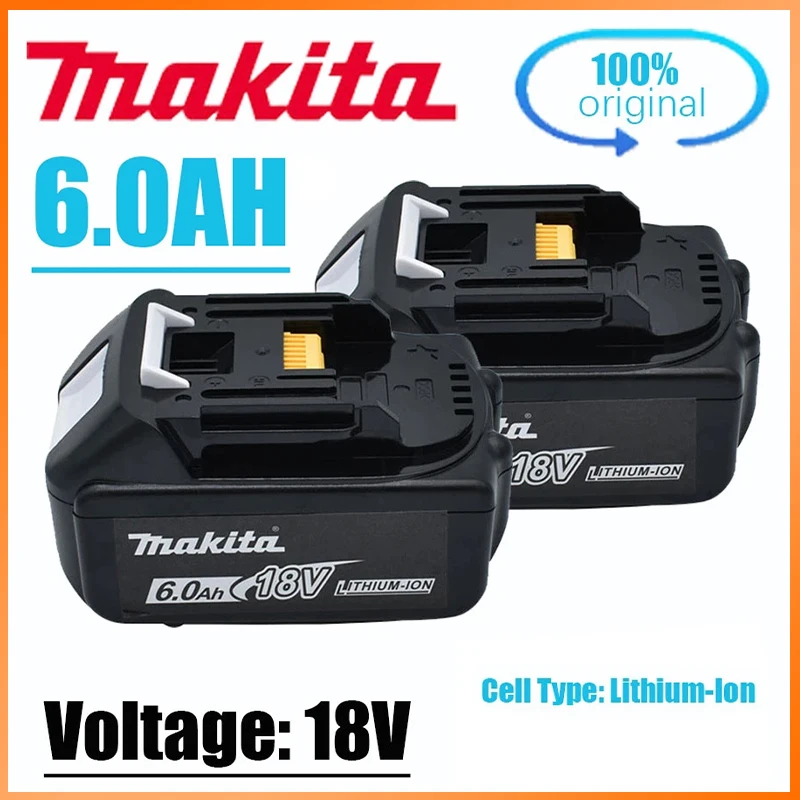 Batteria Al Litio Ricaricabile Makita 18V 6000Mah, Per Trapano 18V Bl1860 Bl1830 Bl1850 Bl1860B Batterie Di Ricambio Agli Ioni Di Litio