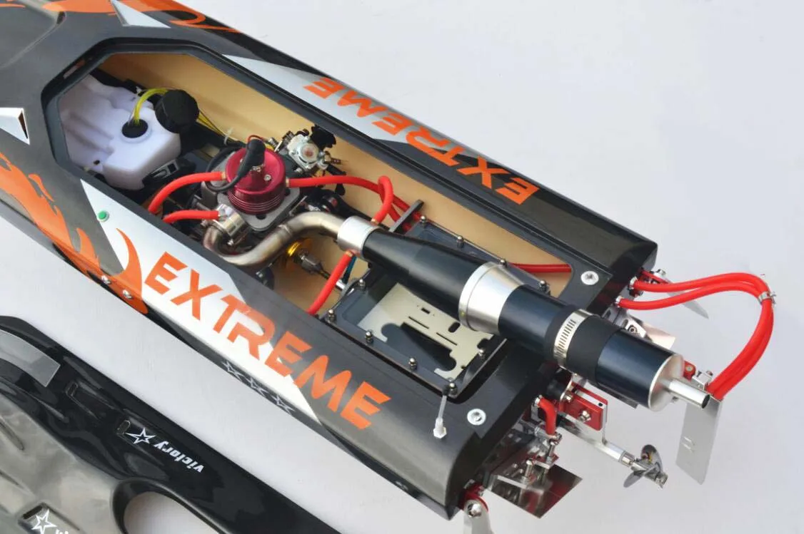 DTRC Toucanhobby G30D 30CC Gray Fiber Glass Gasoline Racing ARTR RC Boat W/O Radio System Servos 3