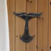Whale Tail Hook Clothes Hook Cast Iron Whale Tail Wall Hooks for Towels Living Room 3