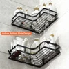 Wall mounted Bathroom Corner Shelf Without Drilling Stainless Steel  Metal Shower Shelves With Hook Bathroom Accessories 3