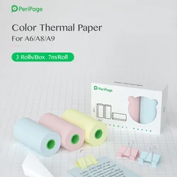 Peripage Thermal Paper Roll 57mm For Mini Portable Printer Color Paper Label Receipt Photo Paper Safe Free BPA Smooth Printing
