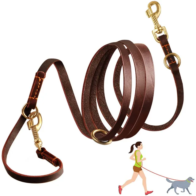 Picture of Multi-functional Dog Leash Strong and Soft Real Leather Dog Leash ...