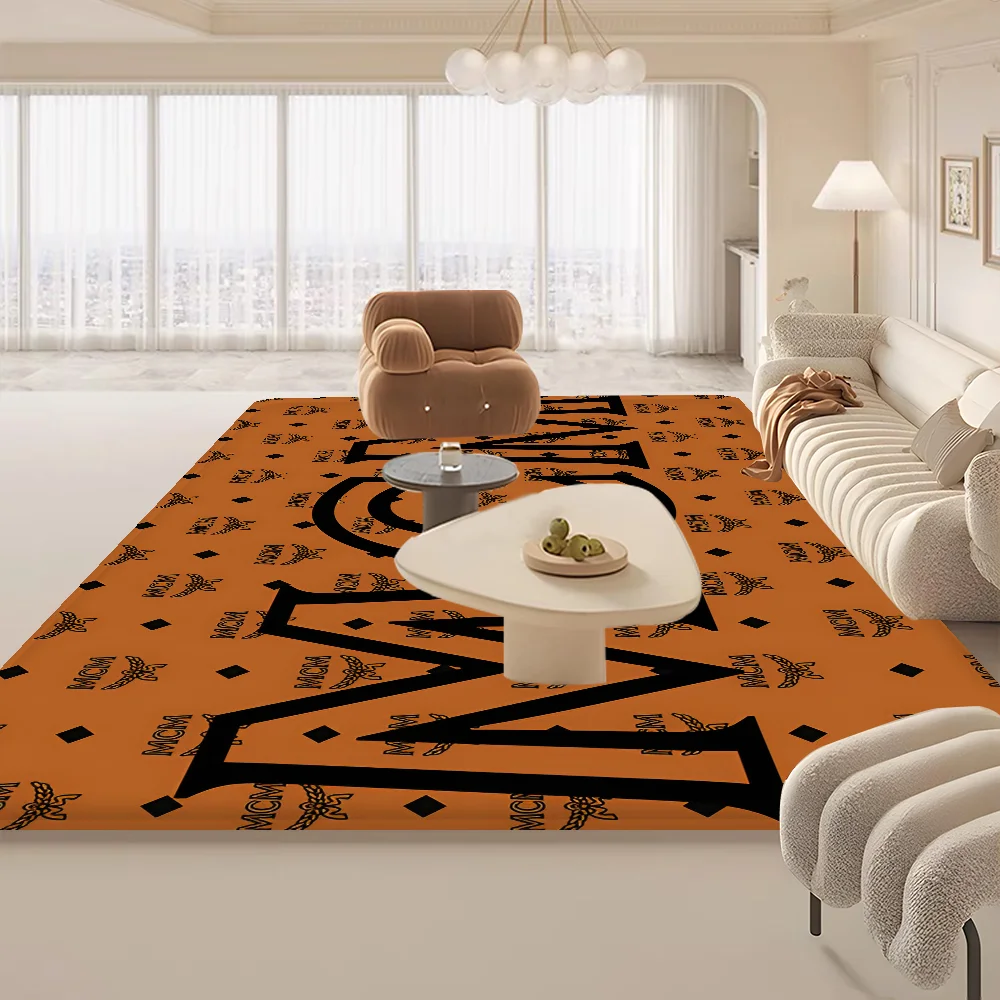Fashion M-MCM Logo Floor Mat Rectangle Anti-slip Home Soft Badmat Front Door Indoor Outdoor Mat Hotel Decor Mat 4
