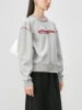 ZIQIAO Letter Embroidery Sweatshirt Casual Pants Set For Women 2024 Autumn Winter New Design Warm Sweatshirt Pants 24ZQ94197 2