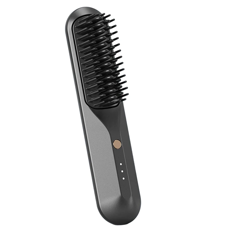 AD-Rechargeable Hot Comb Cordless Hair Brush Straightener Heat Pressing Combs Electric Comb Anti Burn Fast Heating 6