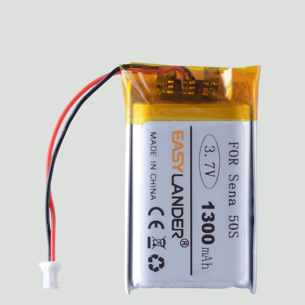 3.7V 1300mAh Lithium-ion Polymer Rechargeable Battery FOR Sena 50S Sena 50S Motorcycle Bluetooth Headset Helmet Intercom rechargeable battery