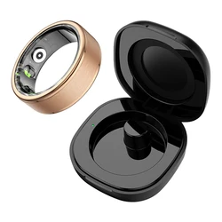 Smart Fitness Ring, 39-Day Battery, Health Monitor, Waterproof, Multi-Sport Mode - 8 (Gold)