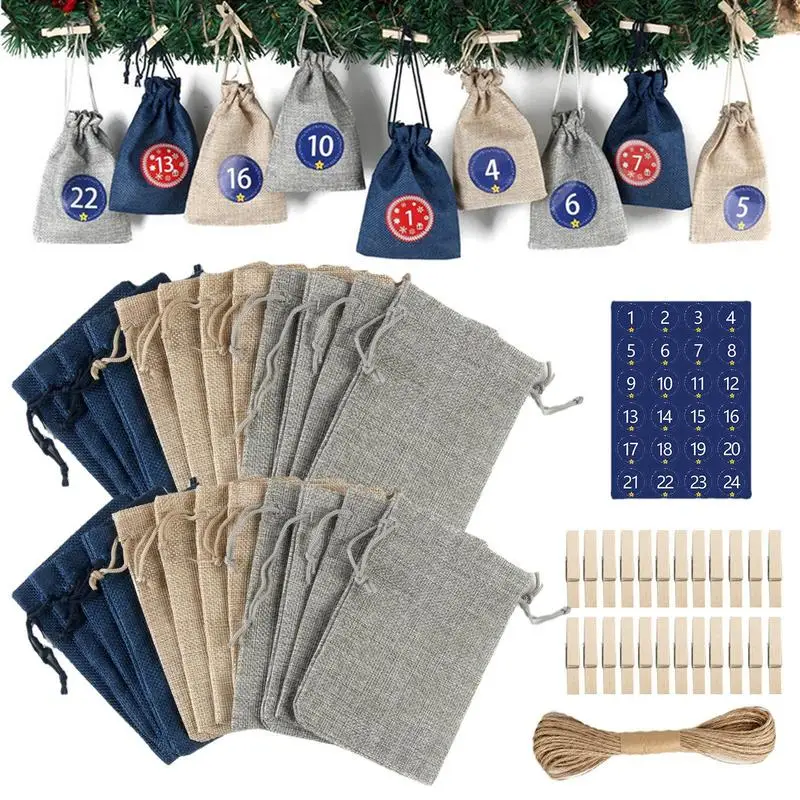 

Advant Christmas Gift Bags 24pcs Multi-Functional Fireplace And Tree Exquisite Bags Decors Home Decor Products For Candy