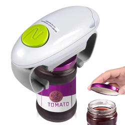 Electric Bottle Opener Binaural Can Jar Tin Opener One-button Automatic Bottle Cap Opening Easy for Home Use Kitchen Gadgets