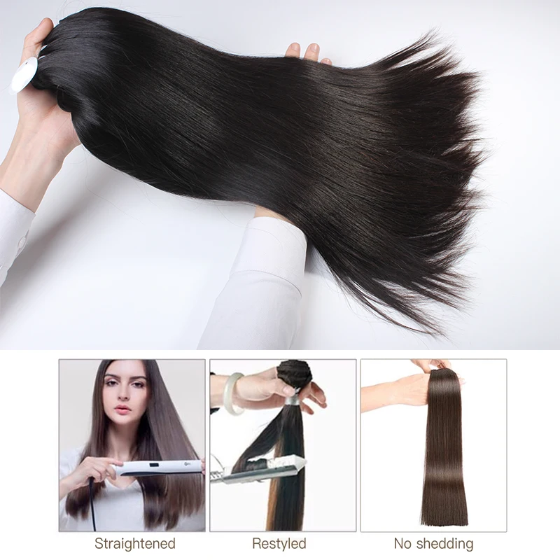 5X5 HD Lace Closure With Bundles Brazilian Straight Bundles 10-32Inch Long Human Hair Weave With 2x6 / 6x6 Lace Closure