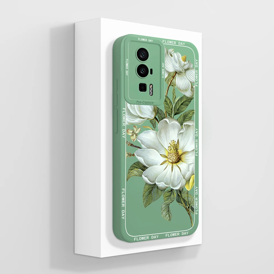 Luxury Flower Woman Liquid Shockproof Anti-Fall Phone Case