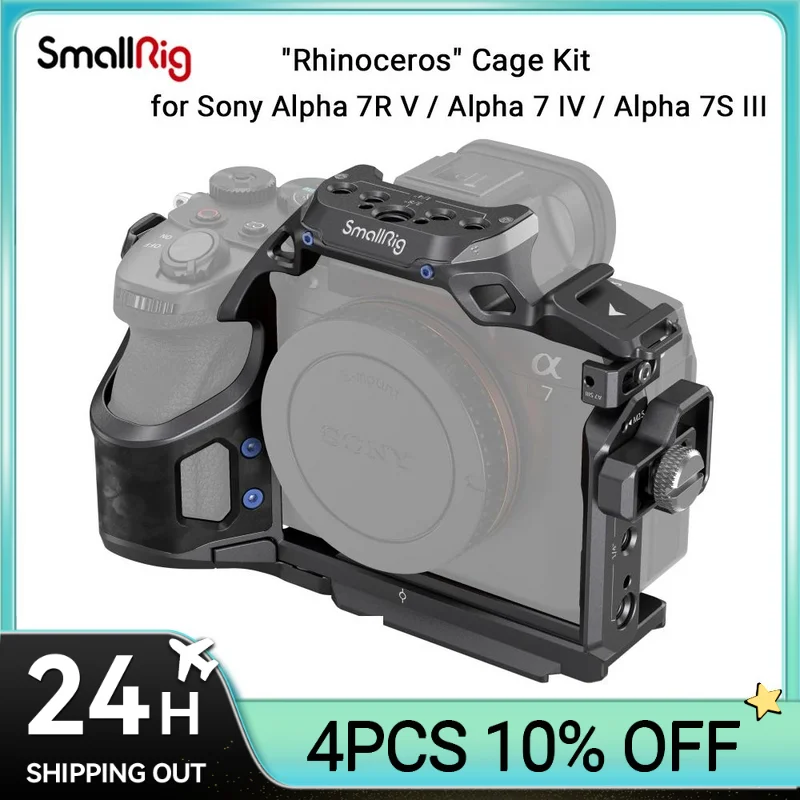 Kit Gabbia Smallrig Per Sony Alpha 7R V/Alpha 7 Iv/Alpha 7S Iii "Rhinoceros" Kit Gabbia Con Morsetto Cavo Hdmi-4308