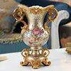 European Retro Resin Vase Decoration, Three-dimensional Dried Flower Arrangement Container, Living Room Home Decoration Crafts 1