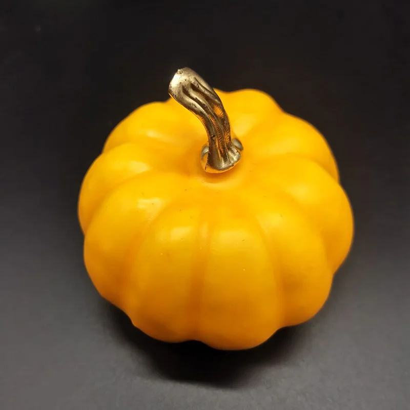 

1PC Orange Halloween Simulation Pumpkin Artificial Pumpkin Pumpkin Model Orament Halloween Party Multicolor Tanksgiving Decor